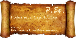 Podwinetz Szellőke névjegykártya